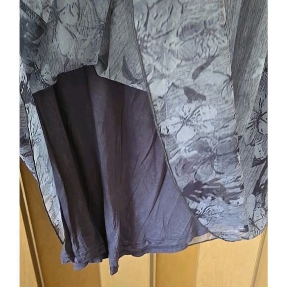 Sese Code Blouse Tunic Top Women 2XL Sheer Sleeve Round Neck Casual Comfort Gray - Picture 8 of 10